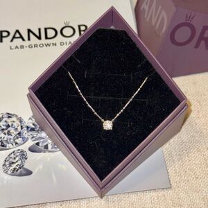 Pandora Era 14k White Gold 1.00 Carat - Lab Grown Diamond Necklace